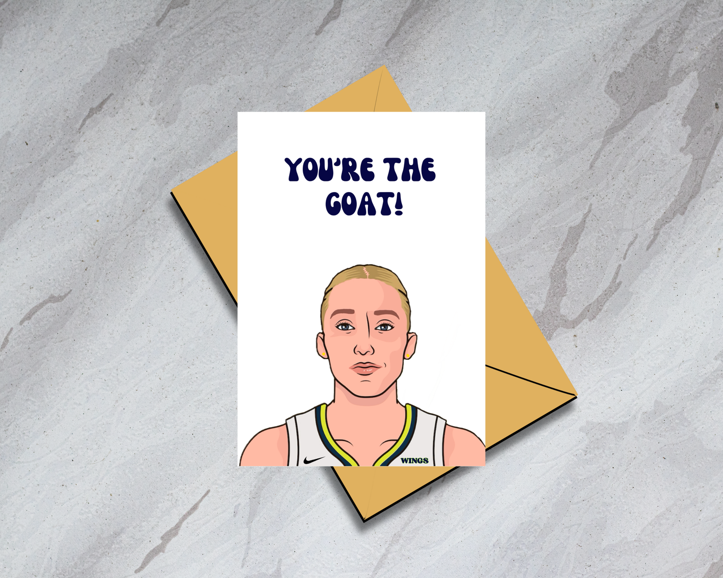 Paige Bueckers "You're the GOAT"  Physical Card - Dallas Wings