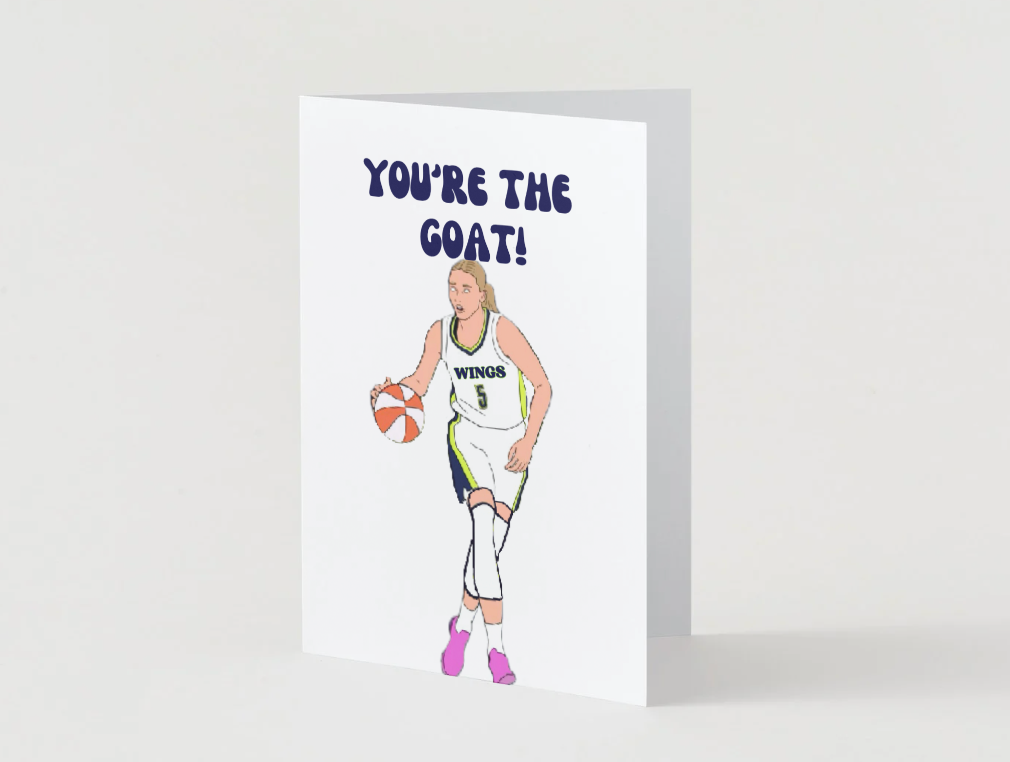 Paige Bueckers Physical Card - "You're the GOAT" - Dallas Wings