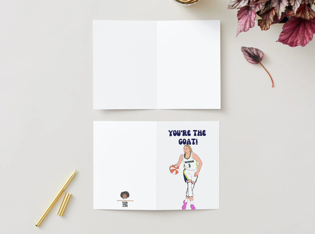 Paige Bueckers Physical Card - "You're the GOAT" - Dallas Wings