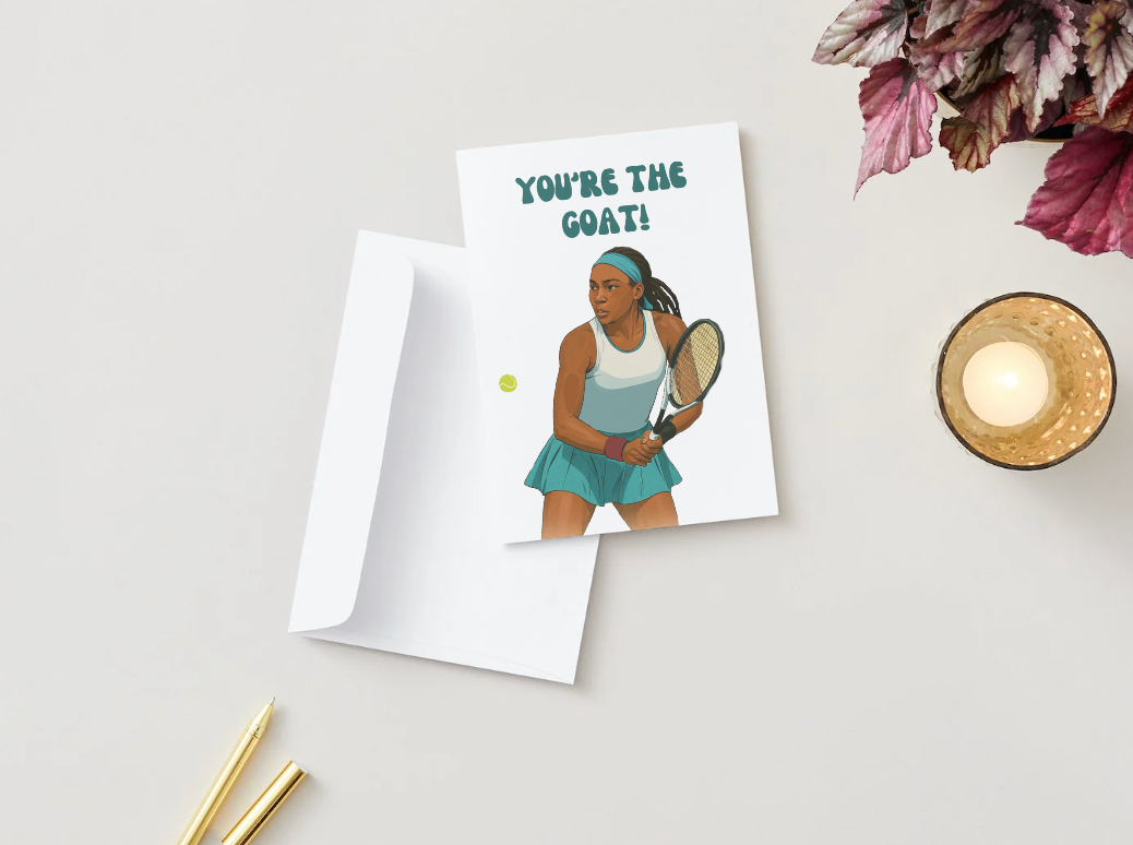Coco Gauff "You're the GOAT" - Physical Birthday Card