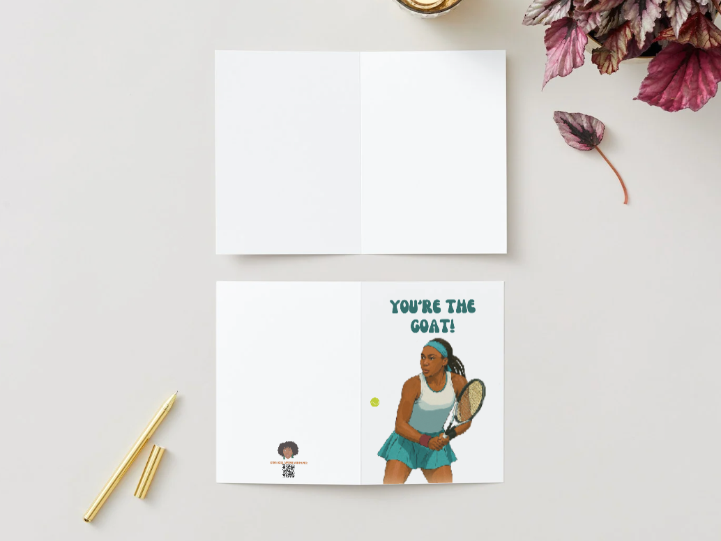 Coco Gauff "You're the GOAT" - Physical Birthday Card