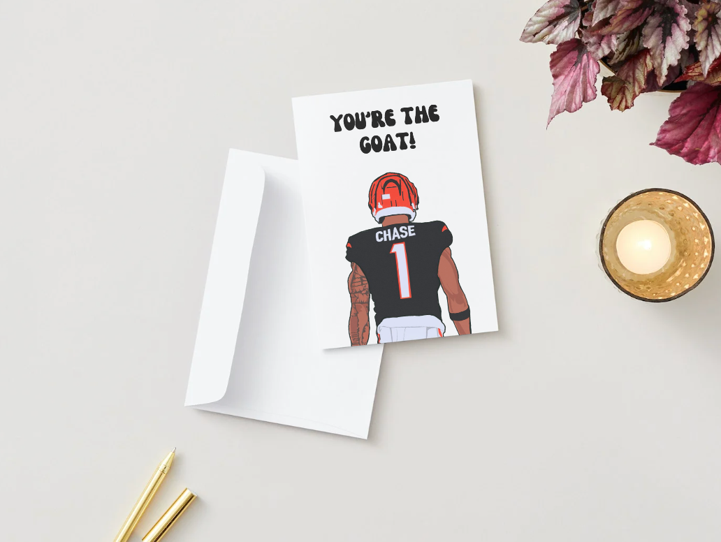 Ja'Marr Chase Cincinnati Bengals - Physical Birthday Card