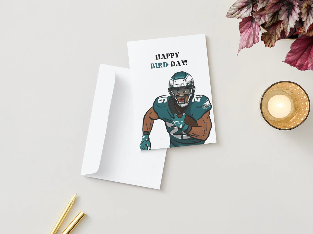 Saquon Barkley "Happy Bird-Day" - Physical Birthday Card