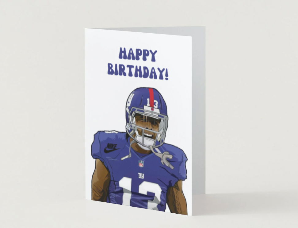 Odell Beckham Jr. "Happy Bird-Day" - Physical Birthday Card