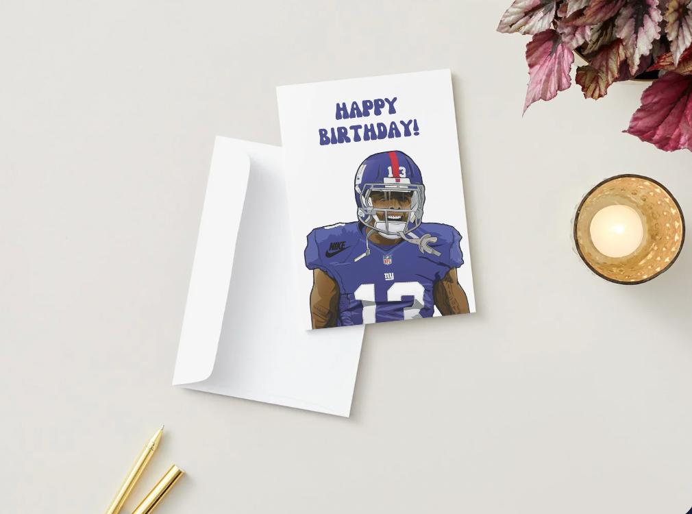 Odell Beckham Jr. "Happy Bird-Day" - Physical Birthday Card