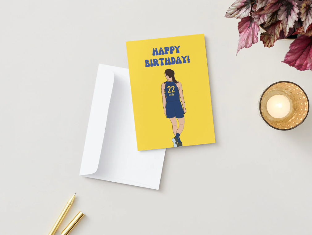 Caitlin Clark Physical Card - "Happy Birthday" - Indiana Fever
