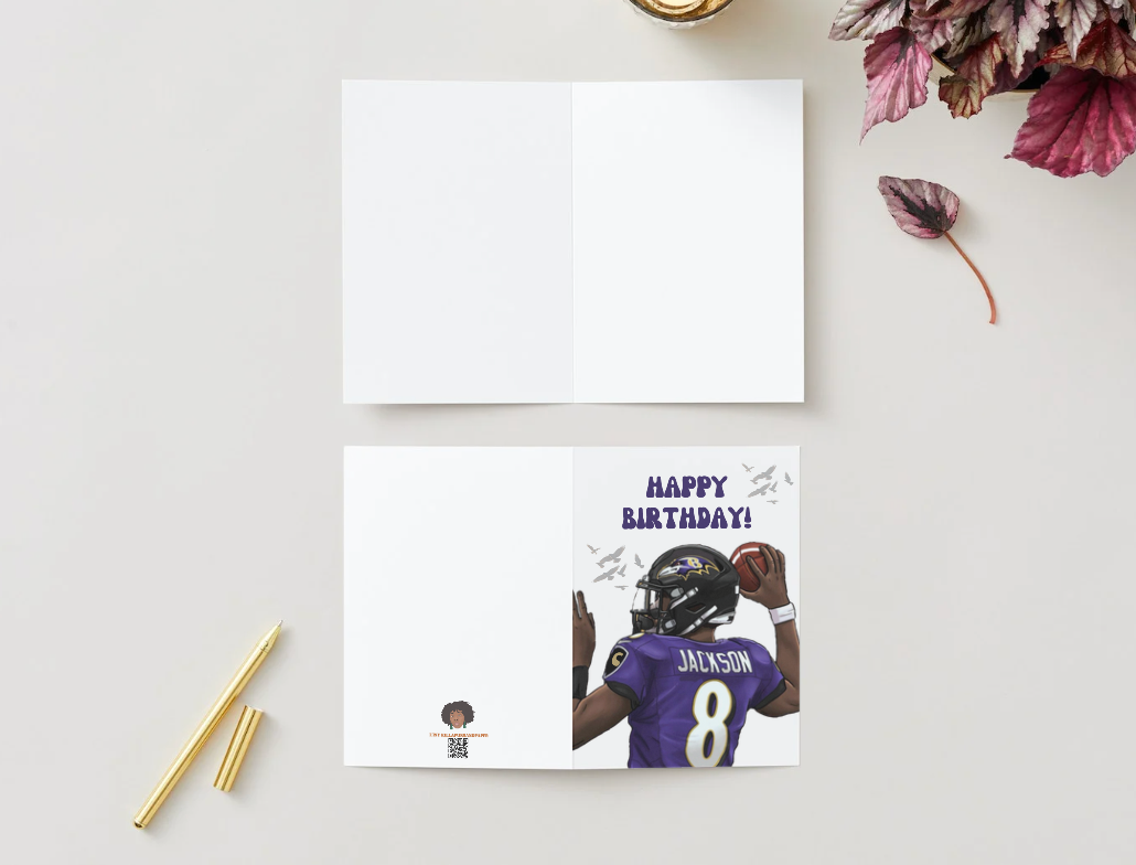 Lamar Jackson Baltimore Ravens - Physical Birthday Card