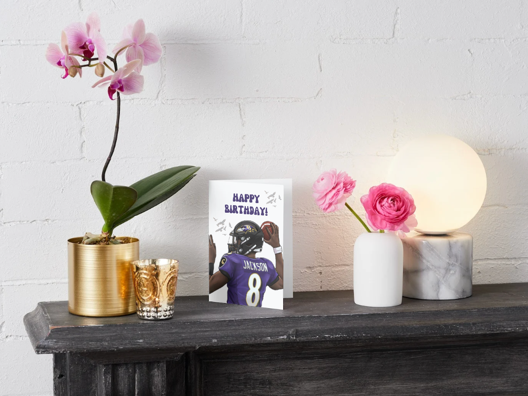 Lamar Jackson Baltimore Ravens - Physical Birthday Card