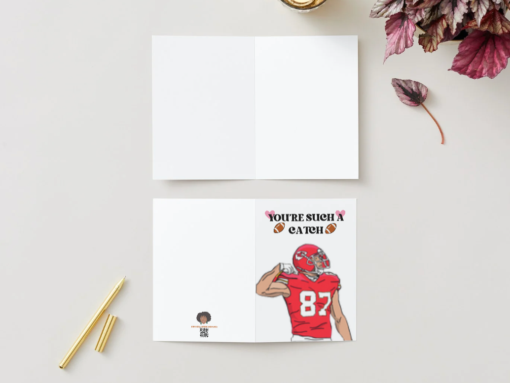 Travis Kelce Kansas City Chiefs - Digital Download Birthday/Valentine's Card