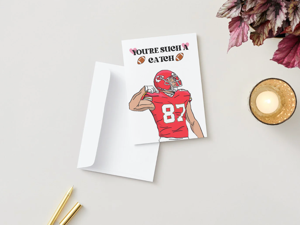 Travis Kelce Kansas City Chiefs - Digital Download Birthday/Valentine's Card