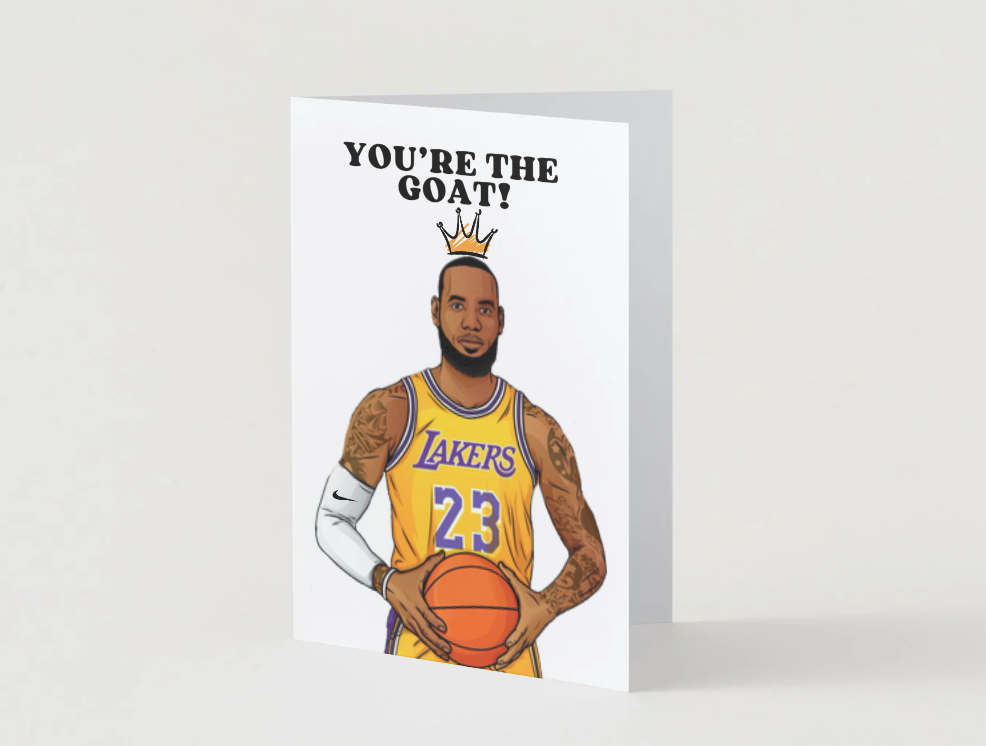 Lebron James Lakers - Physical GOAT Birthday Card