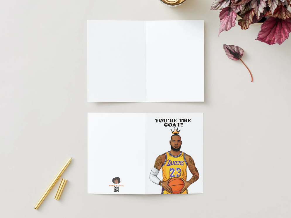 Lebron James Lakers - Physical GOAT Birthday Card