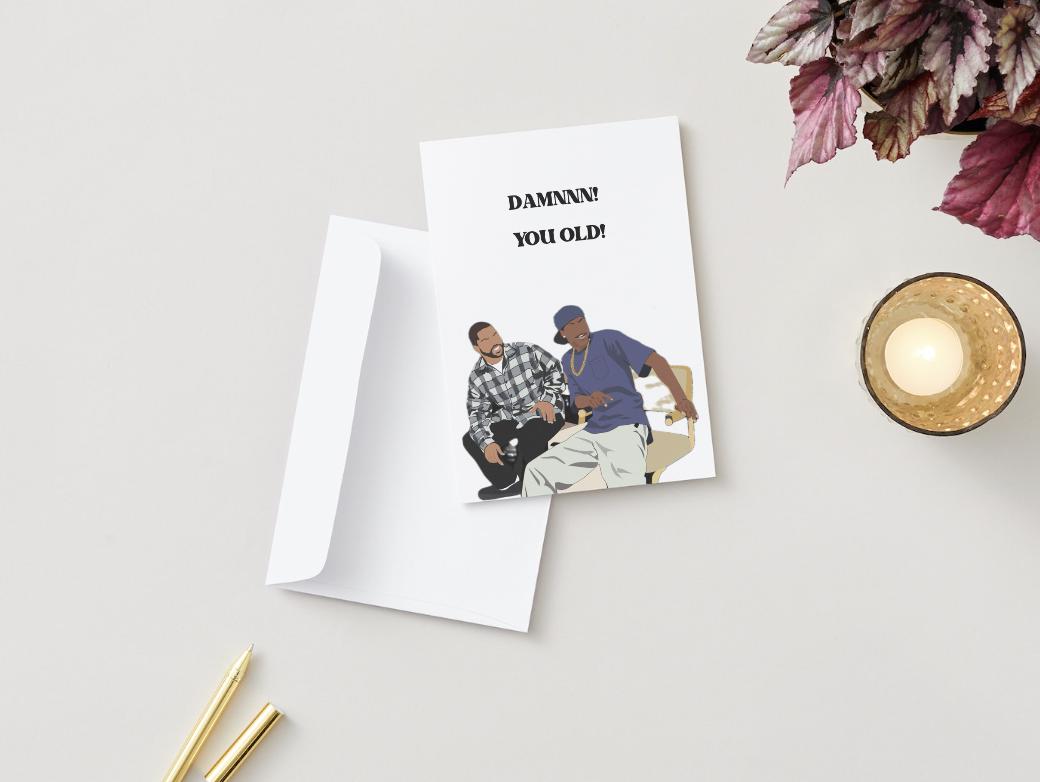 Digital Download - Craig and Smokey - Damnn! you old! Birthday Card