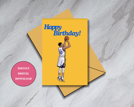 Steph Curry Birthday Card - Digital Download