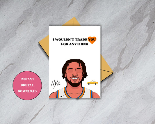 Digital Download - Jalen Brunson Card - NY Knicks