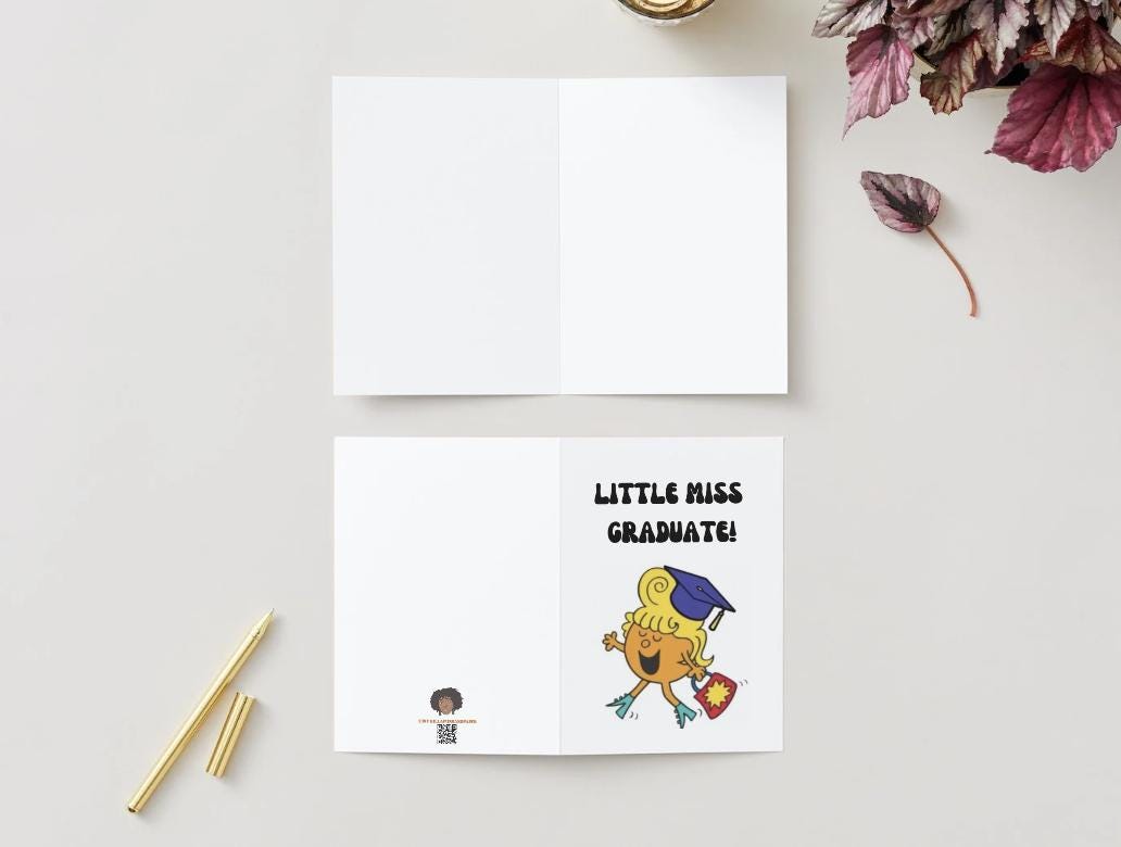 Little Miss Graduate Physical Card  - 5x7