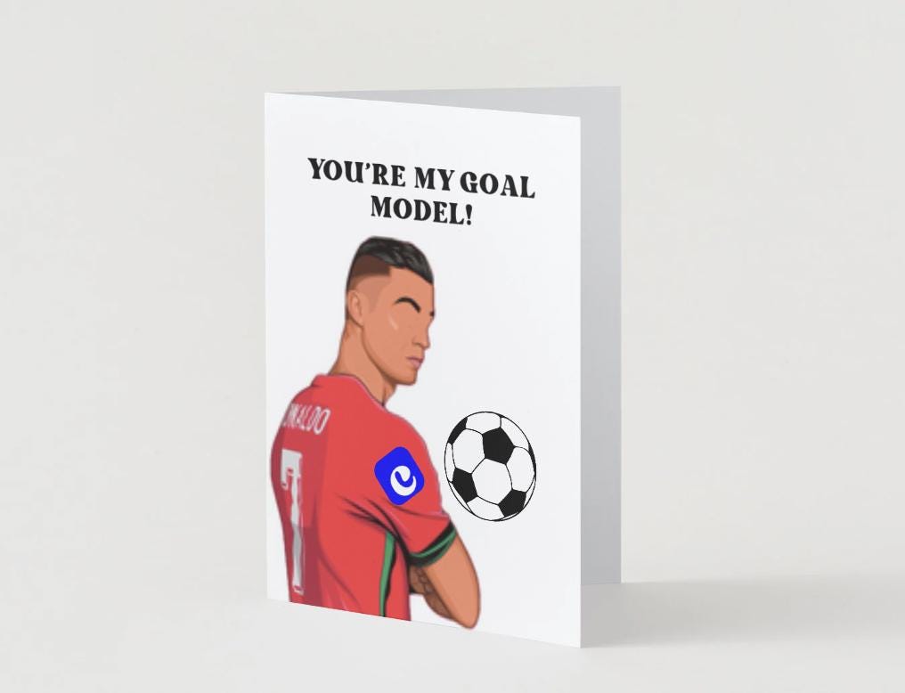 Cristiano Ronaldo - Physical Birthday/Valentines Soccer Card
