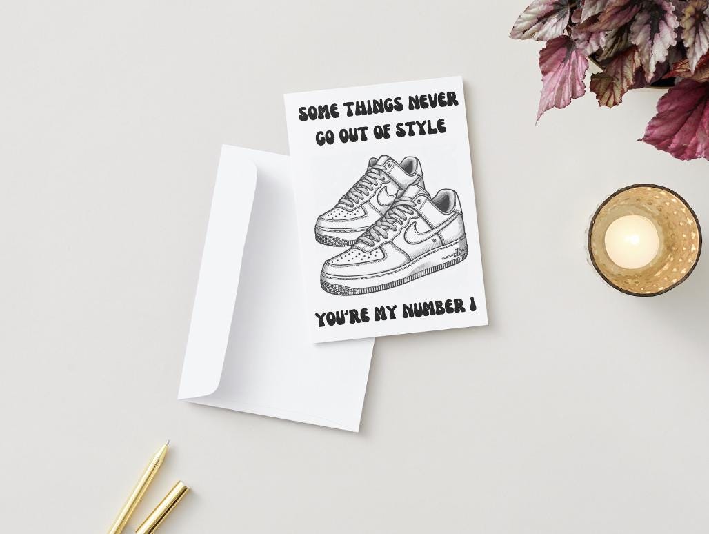 Air Force 1's - Physical Anniversary/Valentine's Card