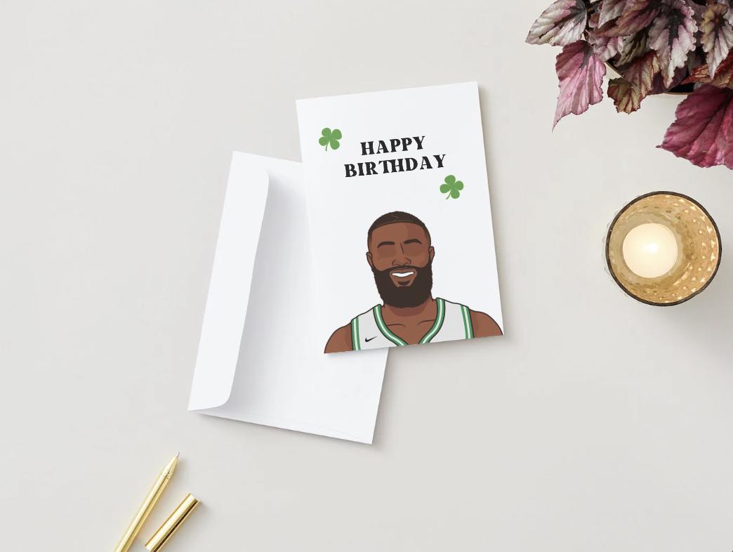 Jaylen Brown - Boston Celtics - "Happy Birthday" - Digital Download Birthday Card