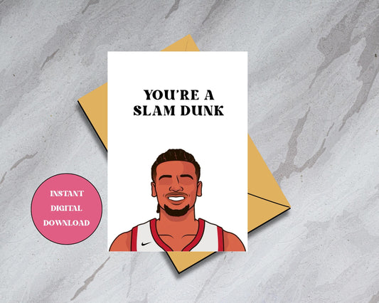 Jalen Green - Houston Rockets - "You're a Slam Dunk" - Digital Download Birthday/Anniversary Card