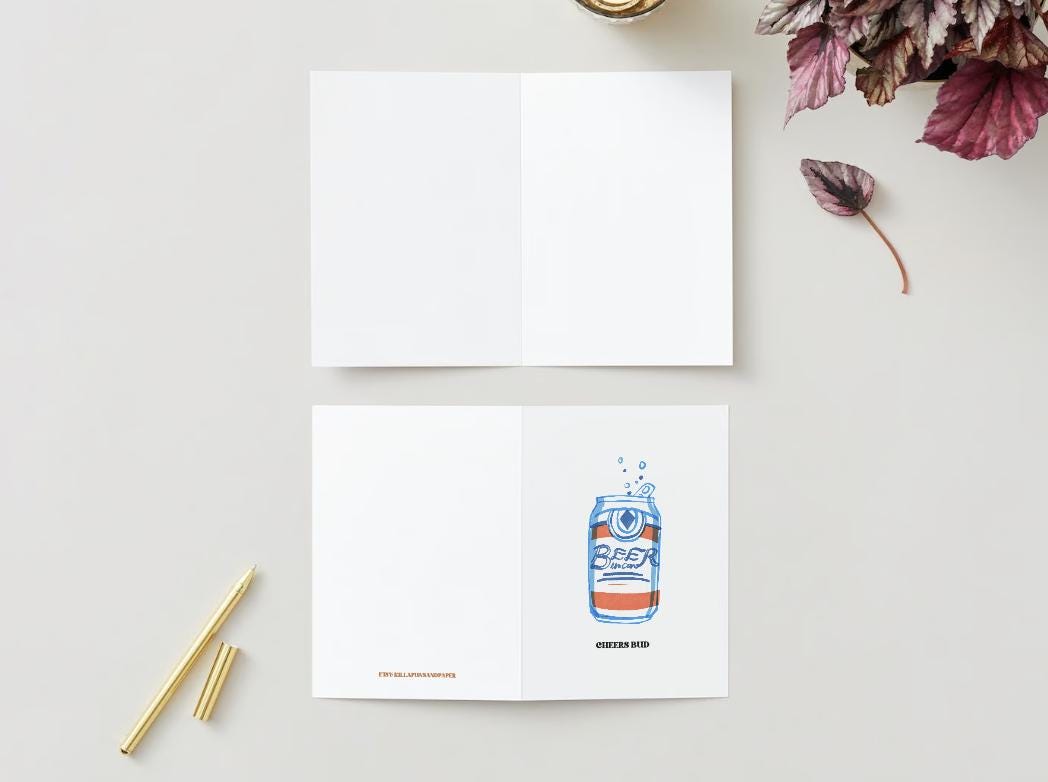 Digital Download - Cheers Bud - Congratulations Card