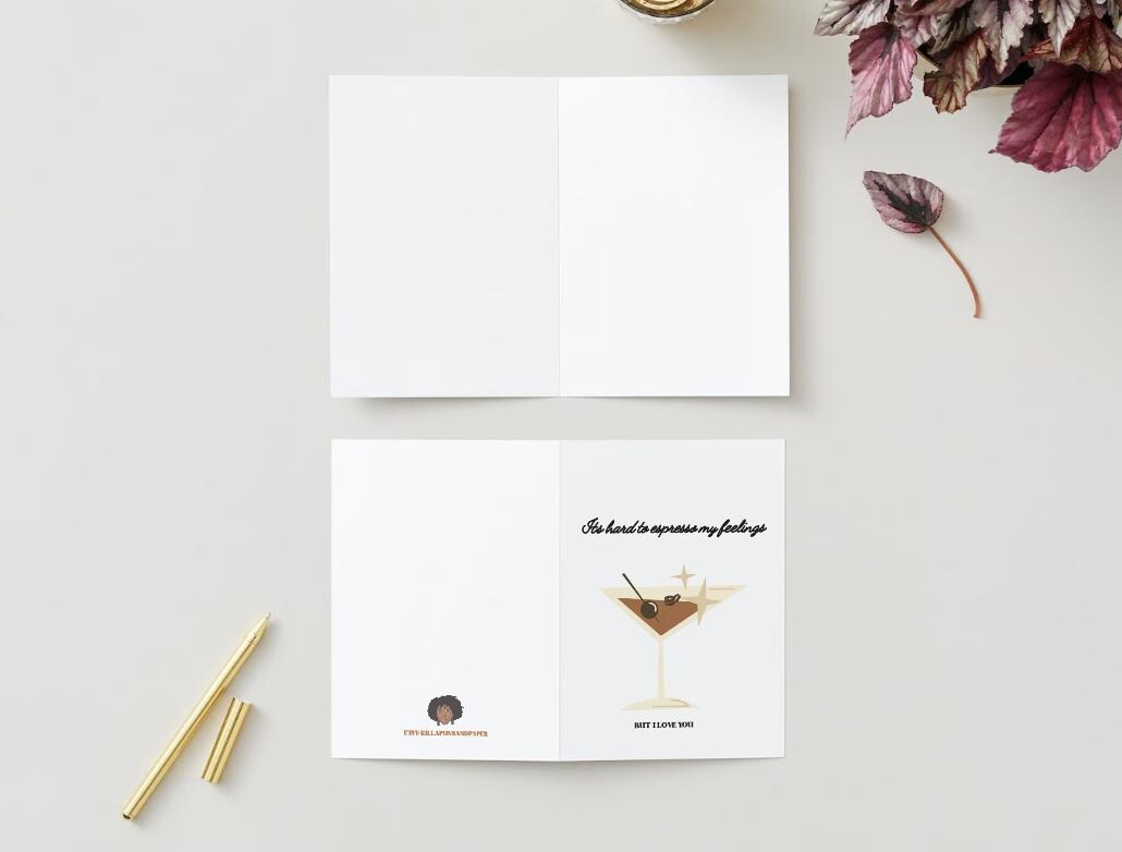 Digital Download - It's Hard to Espresso My Feelings - Valentine's Day Card