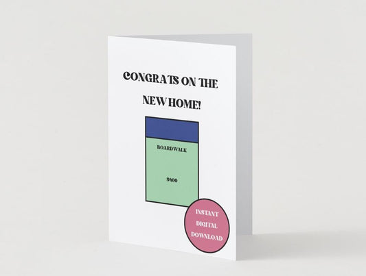Digital Download - Monopoly Housewarming/New Home Card